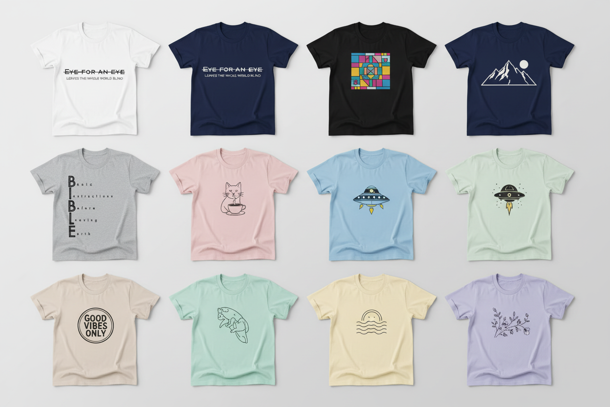 Custom Design T-Shirt - White